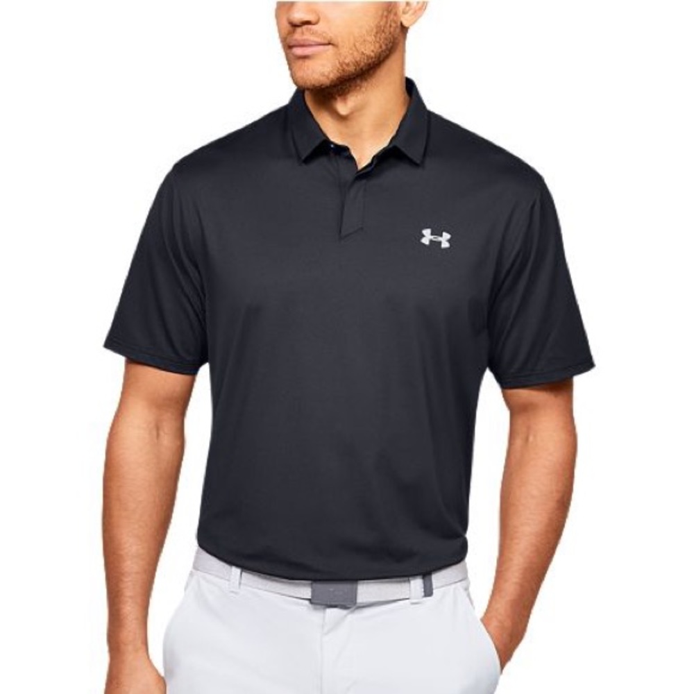 Black Underarmour Logo Lightweight Polo